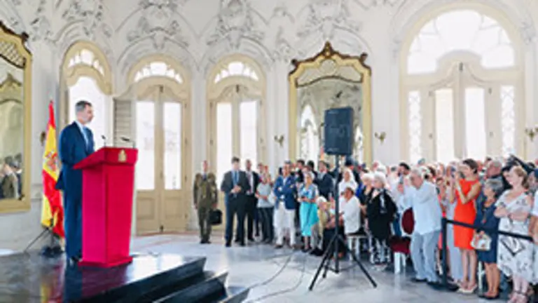 Don Felipe durante sus palabras en la recepción a la colectividad española residente en la República de Cuba  2