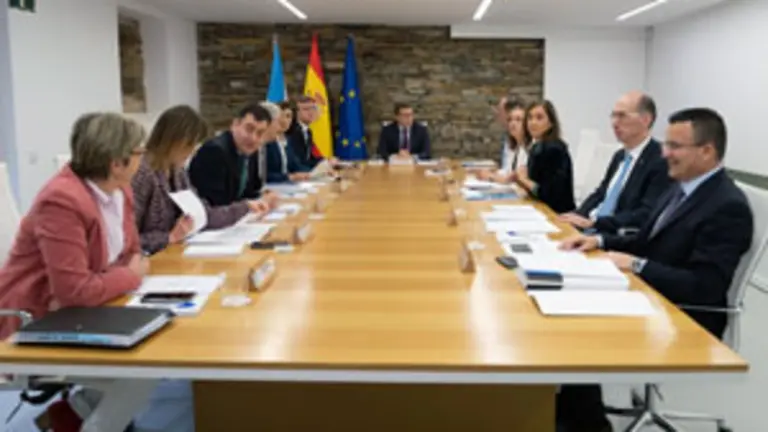 O titular do Goberno galego, Alberto N&uacute;&ntilde;ez Feij&oacute;o, preside a reuni&oacute;n do Consello da Xunta. Pazo de Sergude, Boqueix&oacute;n, 13/02/20.