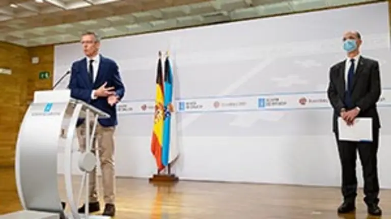 12,10 h.-    O vicepresidente da Xunta, Alfonso Rueda, e o conselleiro de Sanidade, Jes&uacute;s V&aacute;zquez Almu&iacute;&ntilde;a, informar&aacute;n en rolda de prensa sobre o protocolo de medidas de prevenci&oacute;n sanitarias fronte o coronavirus de cara &aacute;s elecci&oacute;ns auton&oacute;micas do 12 de xullo. No sal&oacute;n Grande de Presidencia. 
foto xo&aacute;n crespo
27/05/2020