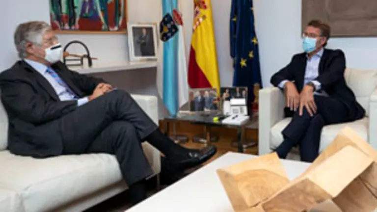 anf e francisco conde  reunese co embaixador de portugal en espa&ntilde;a, joao mira gomes