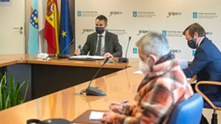 O director do Instituto Galego de Promoción Económica (Igape), Fernando    Guldrís, presenta en rolda de prensa o balance do comercio exterior galego no ano 2020.