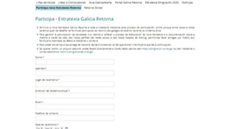 Participación ciudadana en la Estratexia Retorna