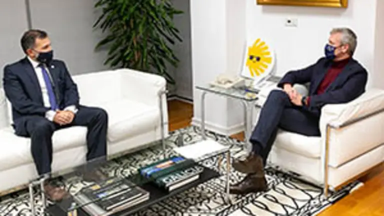 17,45 h.-             O vicepresidente primeiro e conselleiro de Presidencia, Xustiza e Turismo, Alfonso Rueda, reunirase co C&oacute;nsul Xeral de Uruguai en Galicia, Ramiro Rodr&iacute;guez Bausero. 

foto xo&aacute;n crespo
01/12/2021