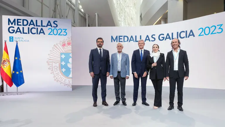 O presidente da Xunta, Alfonso Rueda, acompañado dos membros do Executivo autonómico, preside o acto de imposición das Medallas de Galicia 2023. Museo Centro Gaiás da Cidade da Cultura , 24/07/2023.