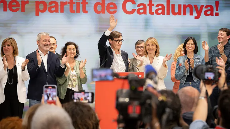 Salvador Illa. Noche electoral