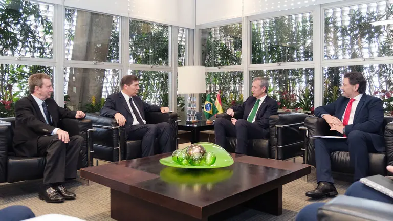 O titular do Executivo galego, Alfonso Rueda, reúnese coa Federación de Industrias do Estado de São Paulo (FIESP). São Paulo (Brasil), 21/11/24.