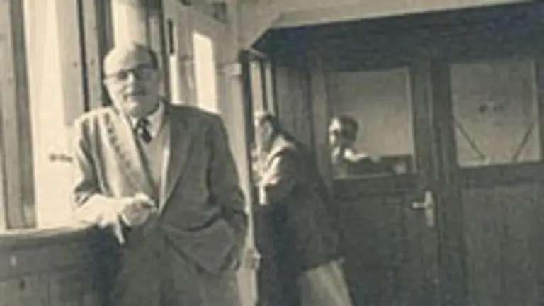 Ramiro Isla Couto. En el trasatlántico de regreso a Galicia en 1957