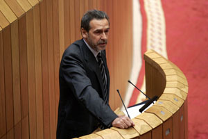 El conselleiro Fernández Antonio, durante su intervención parlamentaria. El conselleiro Fernández Antonio, durante su intervención parlamentaria.