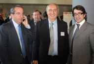 Francisco Cal –a la izda.– con otros asistentes al Encontro. Francisco Cal –a la izda.– con otros asistentes al Encontro.
