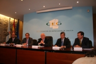 De izqda. a dcha., Antonio Montero, Álvaro Álvarez, Antonio Fontenla, Julio Fernández Mato y Blas Rivas. De izqda. a dcha., Antonio Montero, Álvaro Álvarez, Antonio Fontenla, Julio Fernández Mato y Blas Rivas.