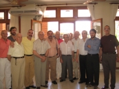 Valledor y Rodríguez Lozano, con directivos de la 'Tinetense'. Valledor y Rodríguez Lozano, con directivos de la 'Tinetense'.
