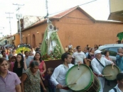 La Virgen de Candelaria es llevada en procesión por las calles de El Sombrero. La Virgen de Candelaria es llevada en procesión por las calles de El Sombrero.
