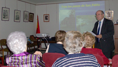 Un momento de la conferencia en la Casa de Soria en Madrid. Un momento de la conferencia en la Casa de Soria en Madrid.