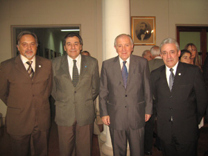 Díaz, Oroña, De los Santos y Martínez, en el acto de inauguración. Díaz, Oroña, De los Santos y Martínez, en el acto de inauguración.