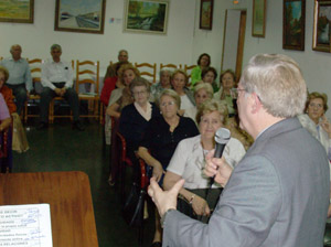 Un momento de la conferencia en la Casa de Soria en Madrid. Un momento de la conferencia en la Casa de Soria en Madrid.