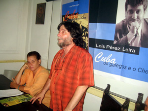 Pérez Leira, durante la presentación del libro ‘Cuba, os galegos e o Che’ en La Habana. Pérez Leira, durante la presentación del libro ‘Cuba, os galegos e o Che’ en La Habana.