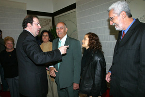 Herrera y Rabanillo, durante un acto con la coletividad. Herrera y Rabanillo, durante un acto con la coletividad.