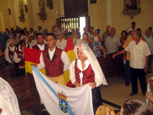 La bandera gallega encabezó la celebración en honor a Santiago Apóstol. La bandera gallega encabezó la celebración en honor a Santiago Apóstol.