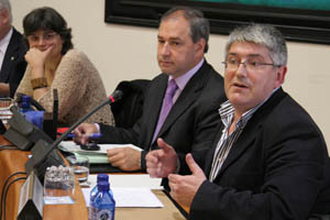 Félix Porto, durante su comparecencia en la comisión de investigación. Félix Porto, durante su comparecencia en la comisión de investigación.