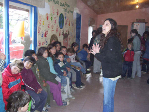Un momento de la fiesta infantil. Un momento de la fiesta infantil.