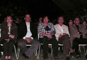Guillermina Hernández -en el centro-, durante el festival. Guillermina Hernández -en el centro-, durante el festival.