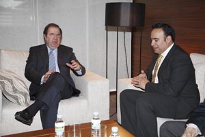 Herrera recibió al ministro de Comercio Exterior, Industria y Turismo de Colombia, Guillermo Plata –a la dcha.–. Herrera recibió al ministro de Comercio Exterior, Industria y Turismo de Colombia, Guillermo Plata –a la dcha.–.