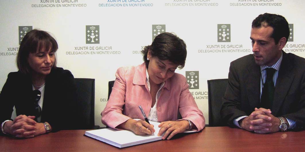 Rubio Vidal, durante la visita a la Delegación de la Xunta de Galicia en Montevideo.