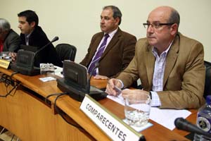 El secretario de Emigración, durante su comparecencia en la Comisión. El secretario de Emigración, durante su comparecencia en la Comisión.