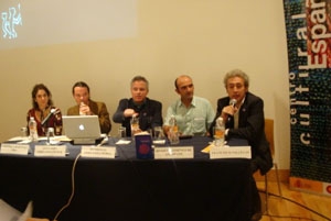 La Asociación Galega de Editores, durante su presentación en México. La Asociación Galega de Editores, durante su presentación en México.