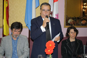 Pedro Bello, presidente de la Federación, durante su intervención. Pedro Bello, presidente de la Federación, durante su intervención.