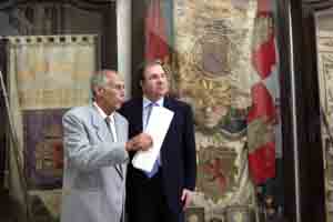 Sergio Rabanillo, en la Casa de Castilla y León junto a Herrera. Sergio Rabanillo, en la Casa de Castilla y León junto a Herrera.