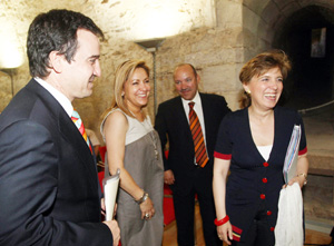 Representantes institucionales, durante un acto de Coopera 2009 en Zamora. Representantes institucionales, durante un acto de Coopera 2009 en Zamora.