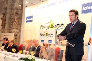 Alberto Núñez Feijóo, durante su intervención en el Forum Europa, la semana pasada. Alberto Núñez Feijóo, durante su intervención en el Forum Europa, la semana pasada.