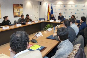 O director xeral do Igape, Javier Aguilera, manterá un encontro cos bolseiros de internacionalización que inician o seu programa de especialización. Na sala de Xuntas do Igape (San Lázaro s/n).
foto xoán crespo
17/02/14