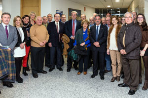 Revilla y De la Sierra, junto a representantes de las Casas de Cantabria. 