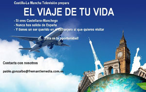 Cartel que anuncia el programa El viaje de tu vida.
