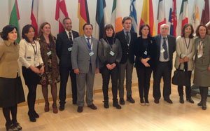 Jesús Gamallo, con representantes de otras comunidades en el Comité de las Regiones.