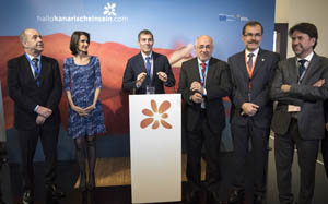 Clavijo, durante la inauguración del estand de Canarias.