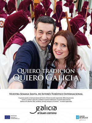 Cartel de la campaña de promoción de la Semana Santa en Galicia.