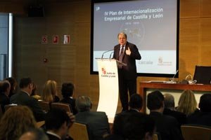Juan Vicente Herrera, durante la presentación del Plan de Internacionalización.