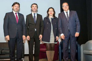 Miranda –1º por la izda.–, en el acto que tuvo lugar en Monçao.