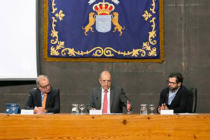 Pedro Ortega, durante la presentación en Tenerife. 