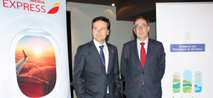 Francisco Blanco y Fernando Candela, durante la presentación de las nuevas rutas.