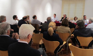 Un momento de la celebración de la asamblea de Asomega.