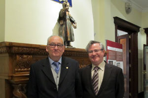 Beramendi  y Jiménez, antes de la conferencia.