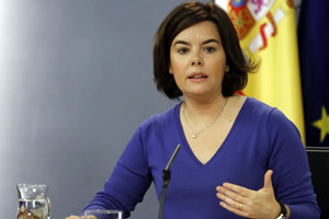 Soraya Sáenz de Santamaría, durante la rueda de prensa posterior al Consejo de Ministros.