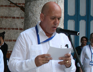 Sergio Toledo, en su intervención en la Centro Rosalía de Cuba. 