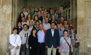 Emilio Orejas recibió los miembros de la Casa de Castilla y León en Navarra.