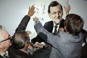Pegatina del PP de España en Argentina.