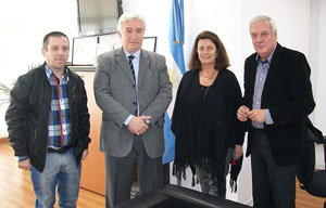 Un momento del encuentro entre la Federación y el INAES. 